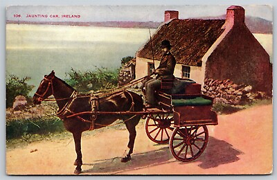 #ad Postcard Jaunting Car Ireland D39 $5.97