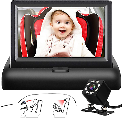 #ad Baby Car Mirror 4.3#x27;#x27; HD Night Vision Function Car Mirror Display Safety Car S $65.99