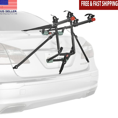 #ad #ad Deluxe 2 Bicycle Trunk Mounted Bike Rack Carrier Heavy Duty Metal SUV Sedans New $61.95