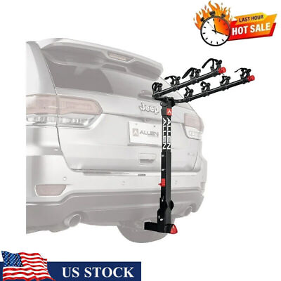 #ad 4 Bike Rack Bicycle Carrier W Locking Quick Heavy Duty Road Trips Camping Black $152.88