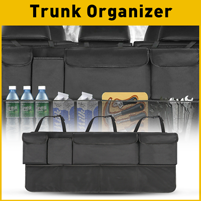 Car Trunk Organizer Oxford Interior Accessories Back Seat Storage Bag Net Pocket $19.99