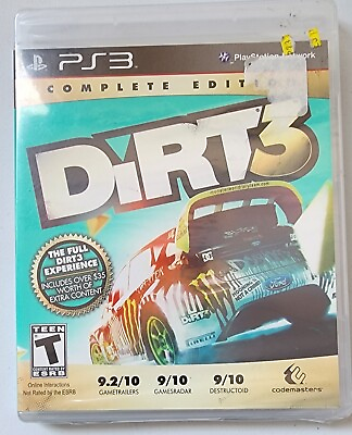 #ad DiRT 3 Complete Edition Sony Playstation 3 PS3 New And Sealed 2011 $32.99