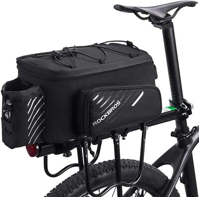 #ad 13L Bike Rear Rack Bag Bicycle Trunk Pannier Basket Storage Luggage Saddle ebike $68.99