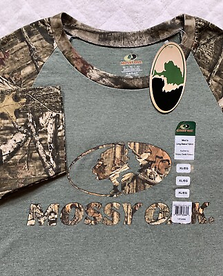 #ad Mossy Oak NWT Men’s XL Camo 3 4 Sleeve Shirt C191 $17.00