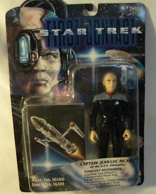 #ad #ad Star Trek First Contact Captain Jean Luc Picard 6” Action Figure Toy 1996 c $10.00