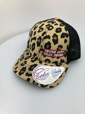 #ad Ladies TEXAS DIRT TRUCK SERIES Embroidered Leopard Print Pony Tail Hat $25.00
