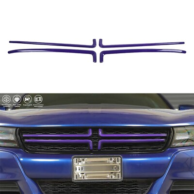 #ad Front Grille Inserts Trim Strips Decor for Dodge Charger 2015Purple Accessories $41.99