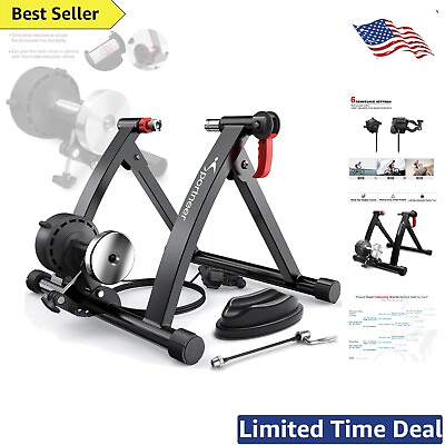 #ad Adjustable Magnetic Bike Trainer Stand for Indoor Riding 6 Resistance Levels $193.99