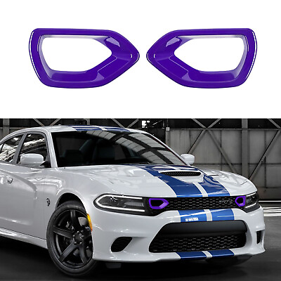 #ad Front Bumper Center Grill Grille Trim For 2015 Dodge Charger Purple Accessories $21.49