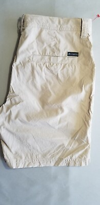 #ad COLUMBIA SPORTS Men Regular Fit Cotton Chino Shorts Size 34 x 8 Sand Khaki $17.99