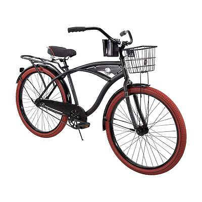 #ad Huffy 26” Nel Lusso Men#x27;s Cruiser Bike Matte Black Fast Shipping New Arrive. $225.00