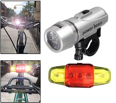 #ad #ad LED Bicycle Headlight Bike Head Lights Cycling Front Rear $8.99