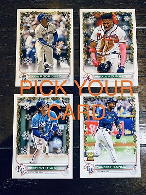 2022 Topps Holiday COMPLETE YOUR SET Base Singles YOU PICK #HW1 HW200 RC amp; Vets $0.99