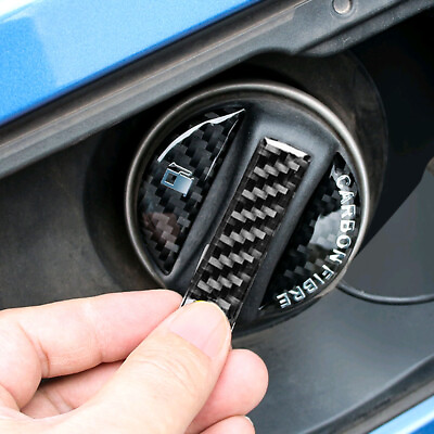 #ad #ad Car Carbon Fiber Interior Fuel Tank Cap Cover Decoration Sticker Car Accessories $6.85