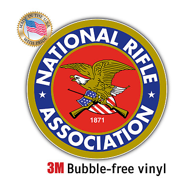 NRA NATIONAL RIFLE ASSOCIATION DECAL 3M STICKER MADE IN USA WINDOW CAR BIKE $54.79
