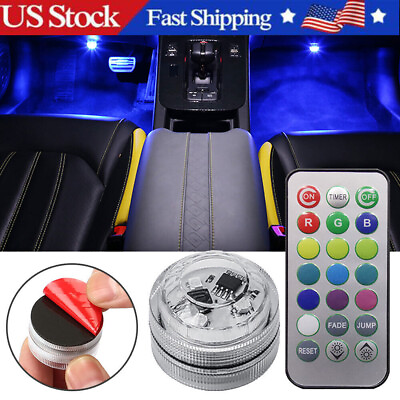 Colorful LED Lights Car Interior Accessories Atmosphere Lamp W Remote Control $4.99