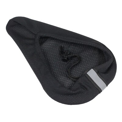 Cycling Bike 3D Silicone Gel Pad Seat Saddle Cover Soft Cushion Black $5.27
