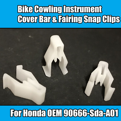 50x Clips For Honda Bike Cowling Instrument Cover Bar amp; Fairing Snap Clip White GBP 17.11