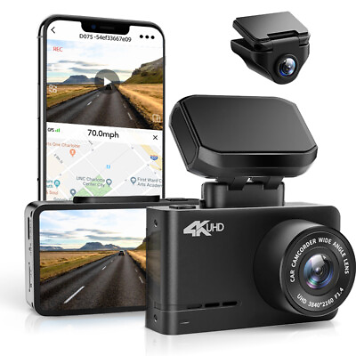 #ad WOLFBOX D07 Dash Cam Front and Rear Mini 4K 2.5K Dash Cam 1080P with WiFiamp;GPS $69.99