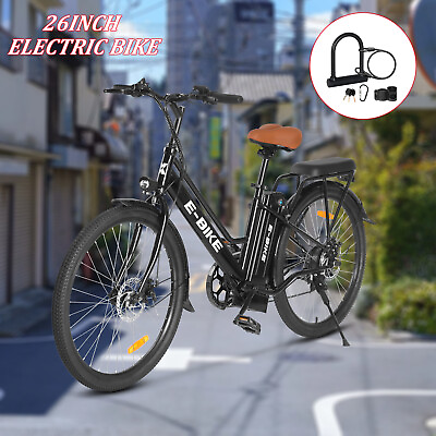 #ad 2024 E Bike 26quot; Electric Bike for Adults 500W Motor City Bicycle Commuter Ebike $519.99