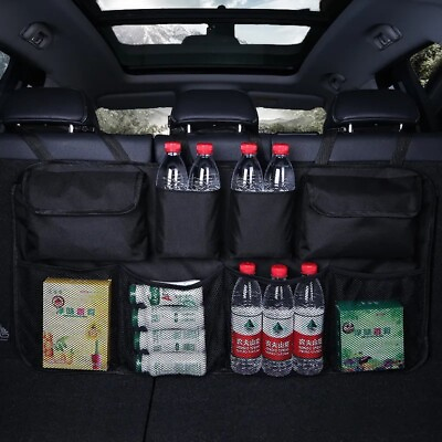 #ad Car Trunk Organizer Oxford Interior Accessories Back Seat Storage Bag 4 Pocket $14.99