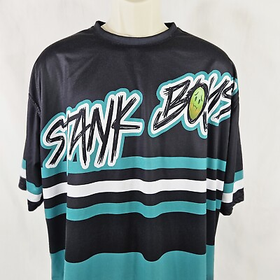 #ad Classick Sports Men Shirt Short Sleeve Size XL Black Multicolor quot;Stank Boysquot; $5.35