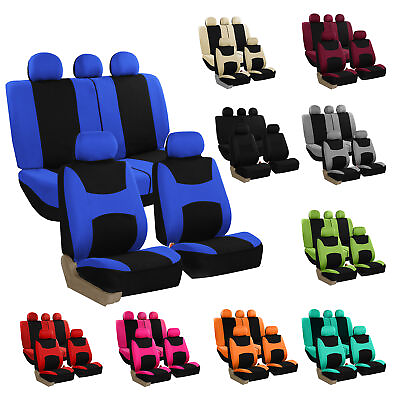 Universal Seat Covers For Car SUV Van w Air Freshener Full Set 11 Colors $29.99