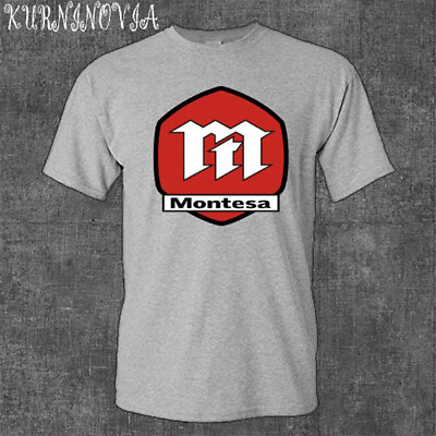 #ad Montesa Motorcycle Men#x27;s Gray T Shirt Size S to 5XL $15.19
