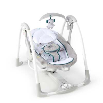 Ingenuity ConvertMe 2 in 1 Vibrating Portable Baby Swing 2 Infant Seat Gray $65.50