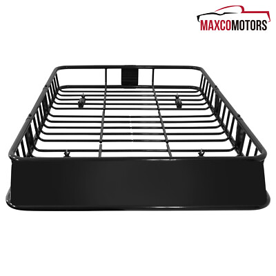 #ad Roof Rack Fits 64quot; Extendable Steel Luggage Cargo Carrier Top Basket SUV Truck $126.49