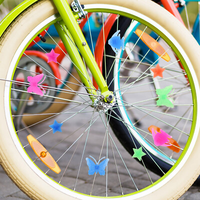 #ad #ad Girls Kids Bike Spoke Beads Clips Wheel Decor Accessories $8.18