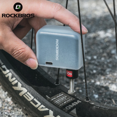 #ad ROCKBROS 100PSI Mini Electric Air Pump Ultralight Portable Bicycle Tire Inflator $79.69