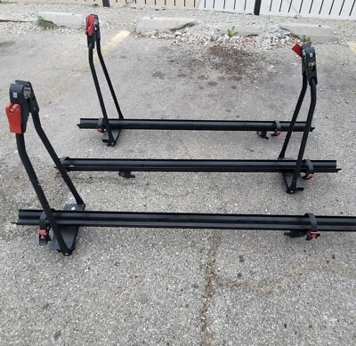 #ad Yakima Lockjaw Bicycle Upright Roof Rack Mount 3 Piece Carrier Set $269.00