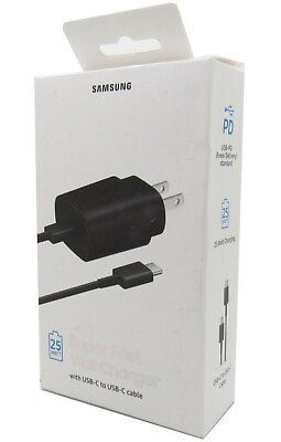 Samsung 25W Super Fast Wall Charger USB C For Samsung Galaxy S21 Ultra S22 5G $12.92