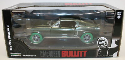#ad Greenlight 1 24 84041GW Steve McQueen 1968 Ford Mustang GT Bullitt Chase Car $68.99