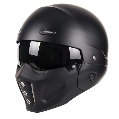 #ad Open Face Full face Helmet Motorcycle Modular for Street Bike Cruiser Scooter $69.90