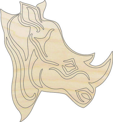 #ad Rhino Laser Cut Out Unfinished Wood Craft Shape ANML89 $20.60
