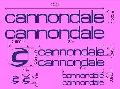 Custom Cannondale Bike Frame Decal Set. Pick Your Color. CAAD Classic Vintage $19.80