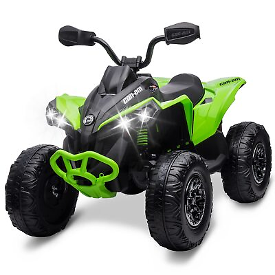 #ad Licensed BRP Can am 12V Kids Ride On Electric ATV Quad Car Toys w Remote Green $213.00