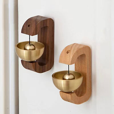 Wood Shopkeepers Bell Magnetic Attached Doorbell Chime for Business Office $27.31