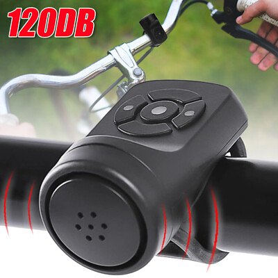 #ad Bike Electronic Loud Horn 120 DB Warning Safety Electric Bicycle Handlebar Bell $7.65