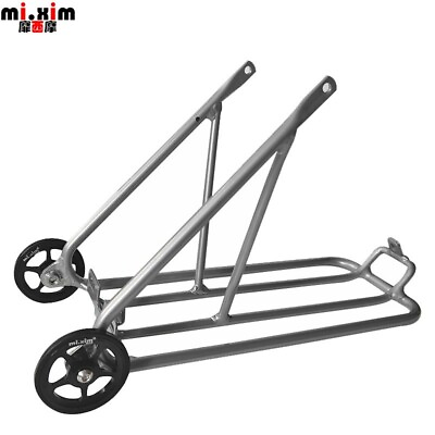 Bicycle Rear Shelf Rear Rack With Easywheels for Brompton 3SIXTY Folding Bikes $46.51
