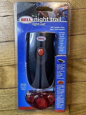 #ad #ad Bell Night Trail Bike Bicycle Xenon LED Light Set Headlight Taillight NIB $12.99