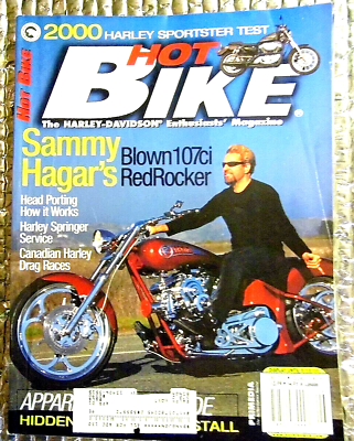 #ad Hot Bike The Harley Davidson Enthusiasts Magazine June 2000 Sammy Hagar#x27;s Blown $11.95