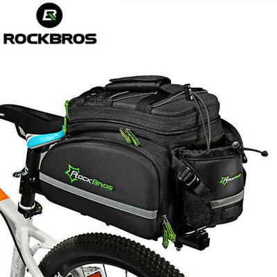 #ad RockBros Bike Rear Carrier Bag Waterproof Bicycle Rack Pack Trunk Pannier 45L $73.99