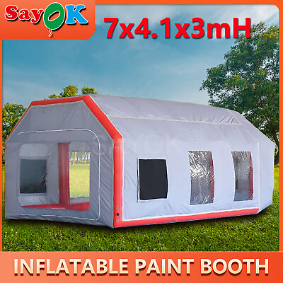 #ad NEW 7m Giant Inflatable Paint Booth PVC Truck Car Tent for Polishing Spraying $1999.99