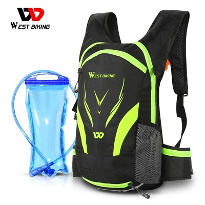 #ad #ad WEST BIKING 2L Water Bladder Bag Cycling Hiking Hydration Bike Pack Backpack 16L $33.28