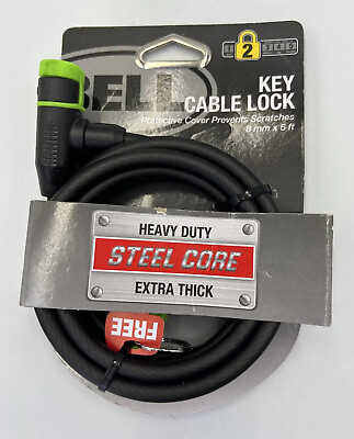 #ad BELL Key Cable Lock Bike Bicycle 8mm x 6ft Security Steel Core $9.98