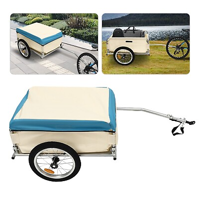 #ad #ad Bicycle Trailer Transport Trailer Multiple Wheel Utility Cargo Trailer 50kg Load $114.00