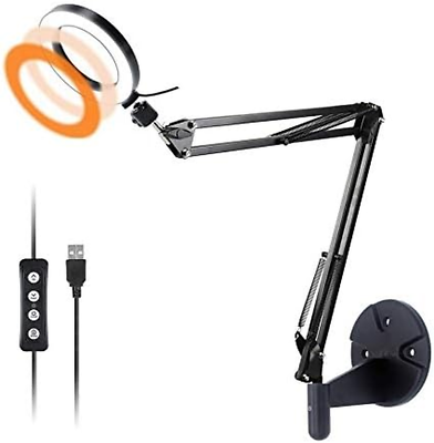 #ad Wall Mount Light 6#x27;#x27; USB Ring Light with Wall Swivel Mount for Youtube Task Cra $42.95